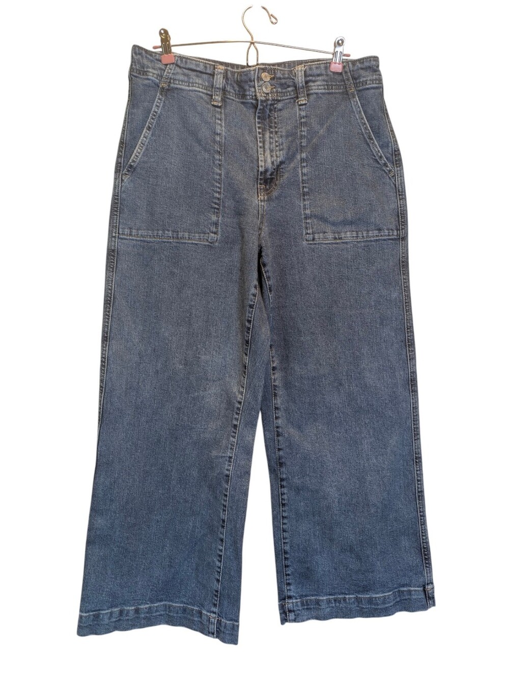 GAP Denim High Rise Wide Leg Crop 14/32R